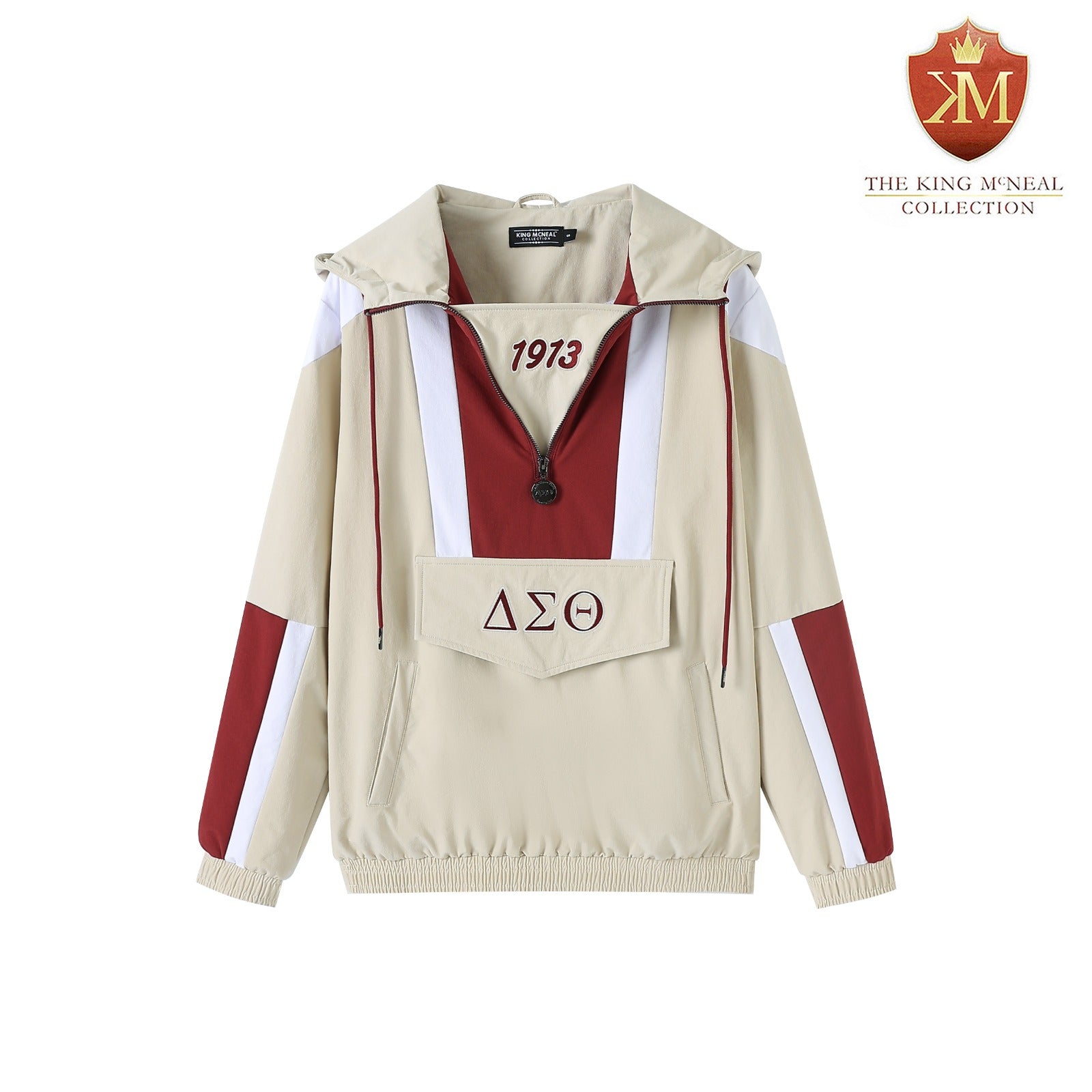 Delta Cream Windbreaker Tech Pullover (Unisex)