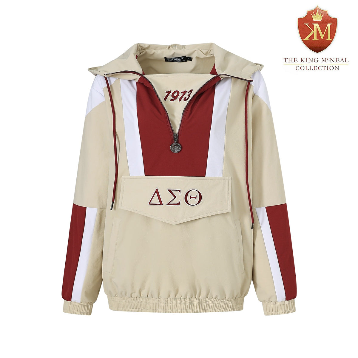Delta Cream Windbreaker Tech Pullover (Unisex)