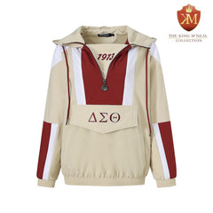 Delta Cream Windbreaker Tech Pullover (Unisex)