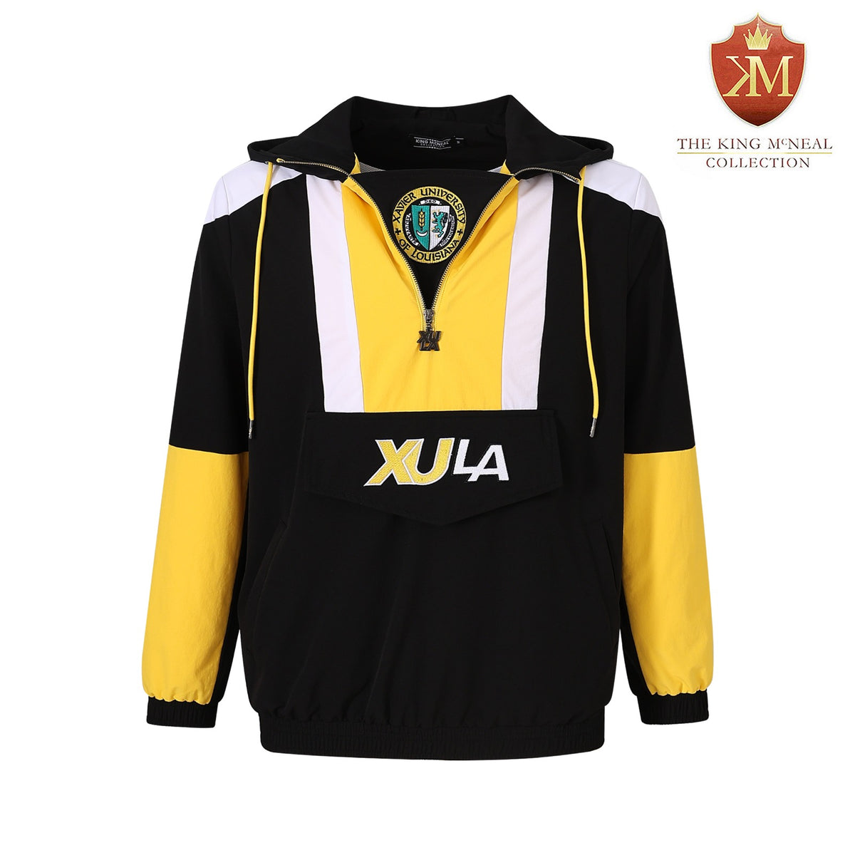 Xavier Black Windbreaker Tech Pullover
