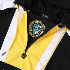 Xavier Black Windbreaker Tech Pullover