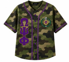 Omega Camo Button-Up Baseball Jersey