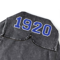 Zeta Black Denim Prep Unisex Hoodie