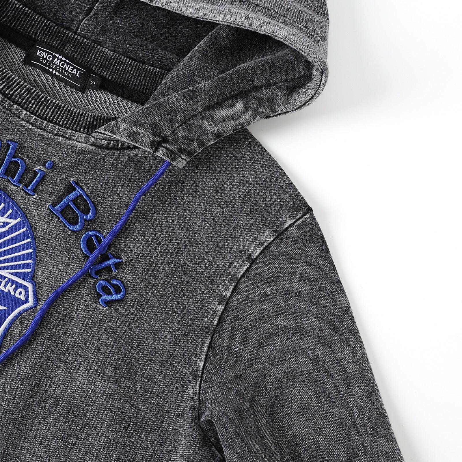 Zeta Black Denim Prep Unisex Hoodie