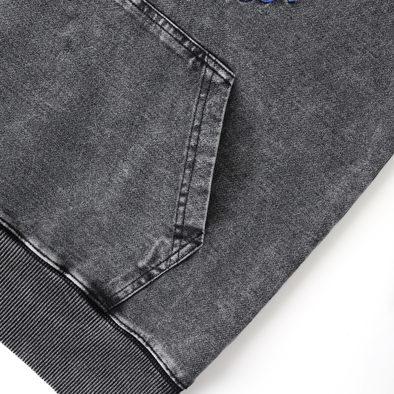 Zeta Black Denim Prep Unisex Hoodie