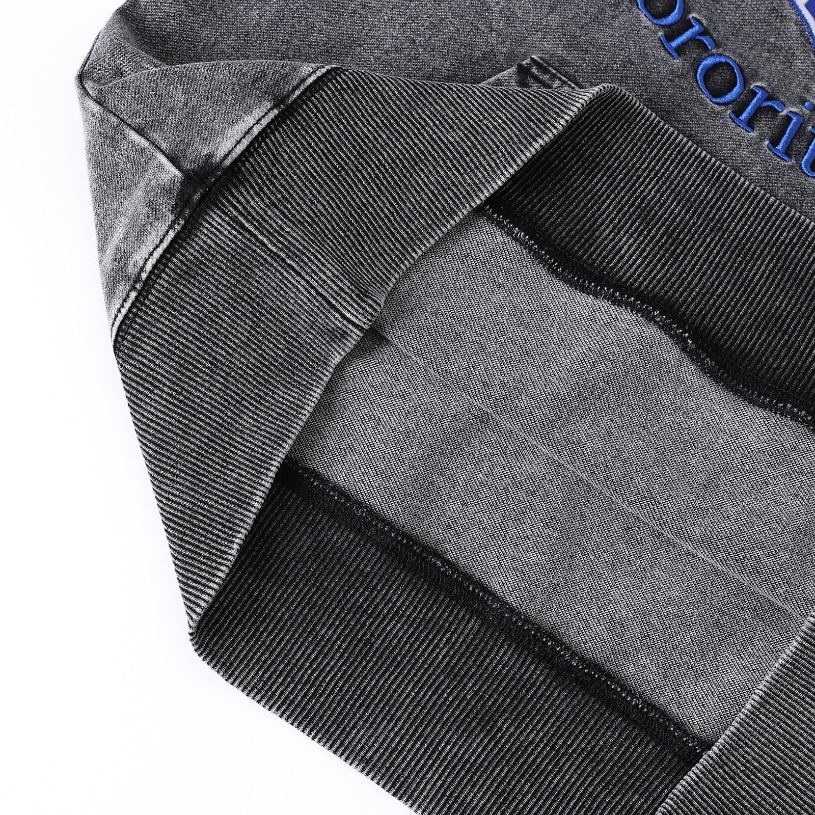 Zeta Black Denim Prep Unisex Hoodie