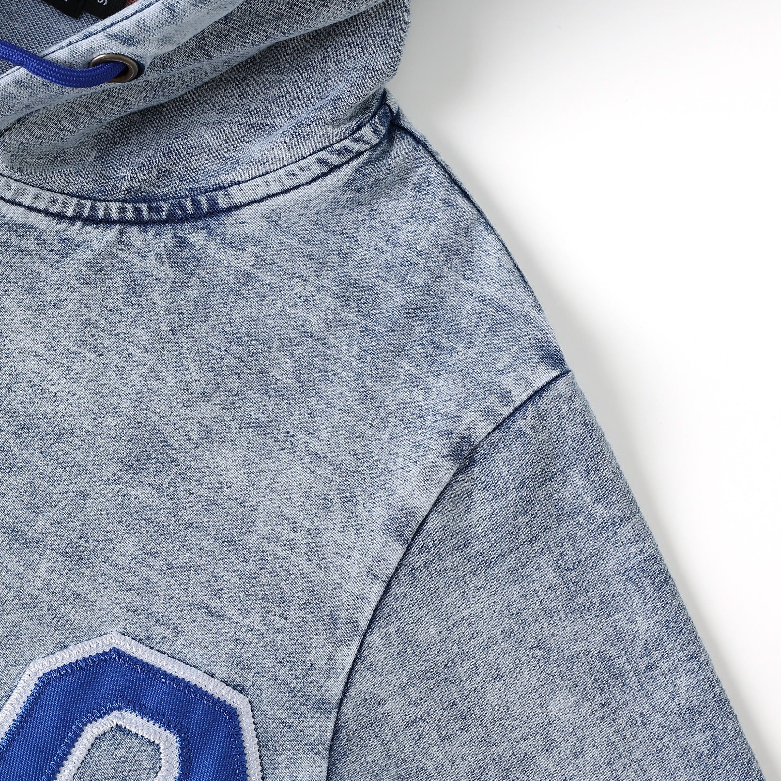 Zeta Blue Denim Full Zip Prep Unisex Hoodie