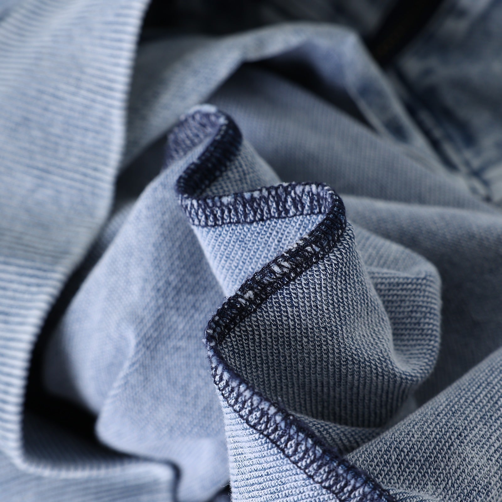 Zeta Blue Denim Full Zip Prep Unisex Hoodie