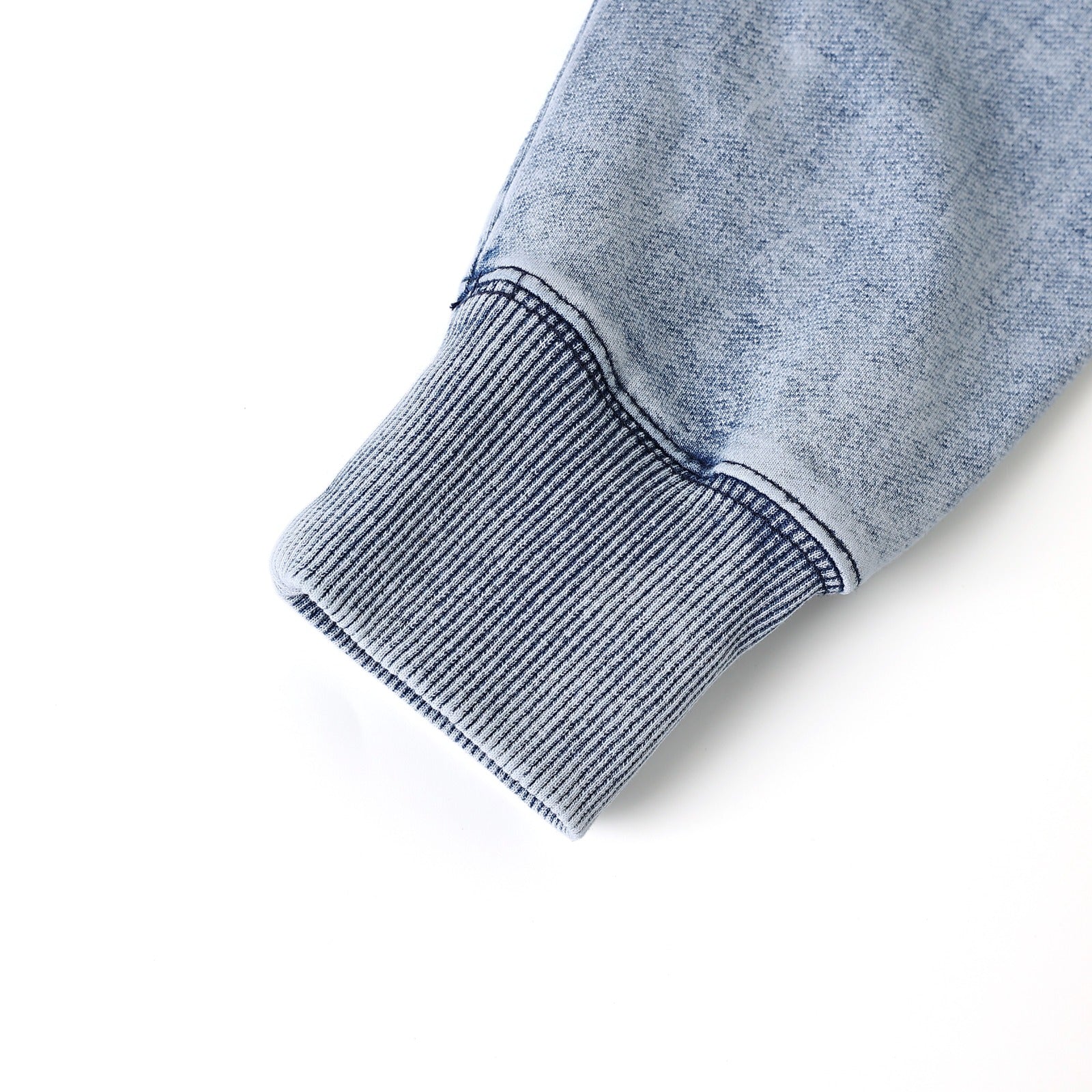 Zeta Blue Denim Full Zip Prep Unisex Hoodie