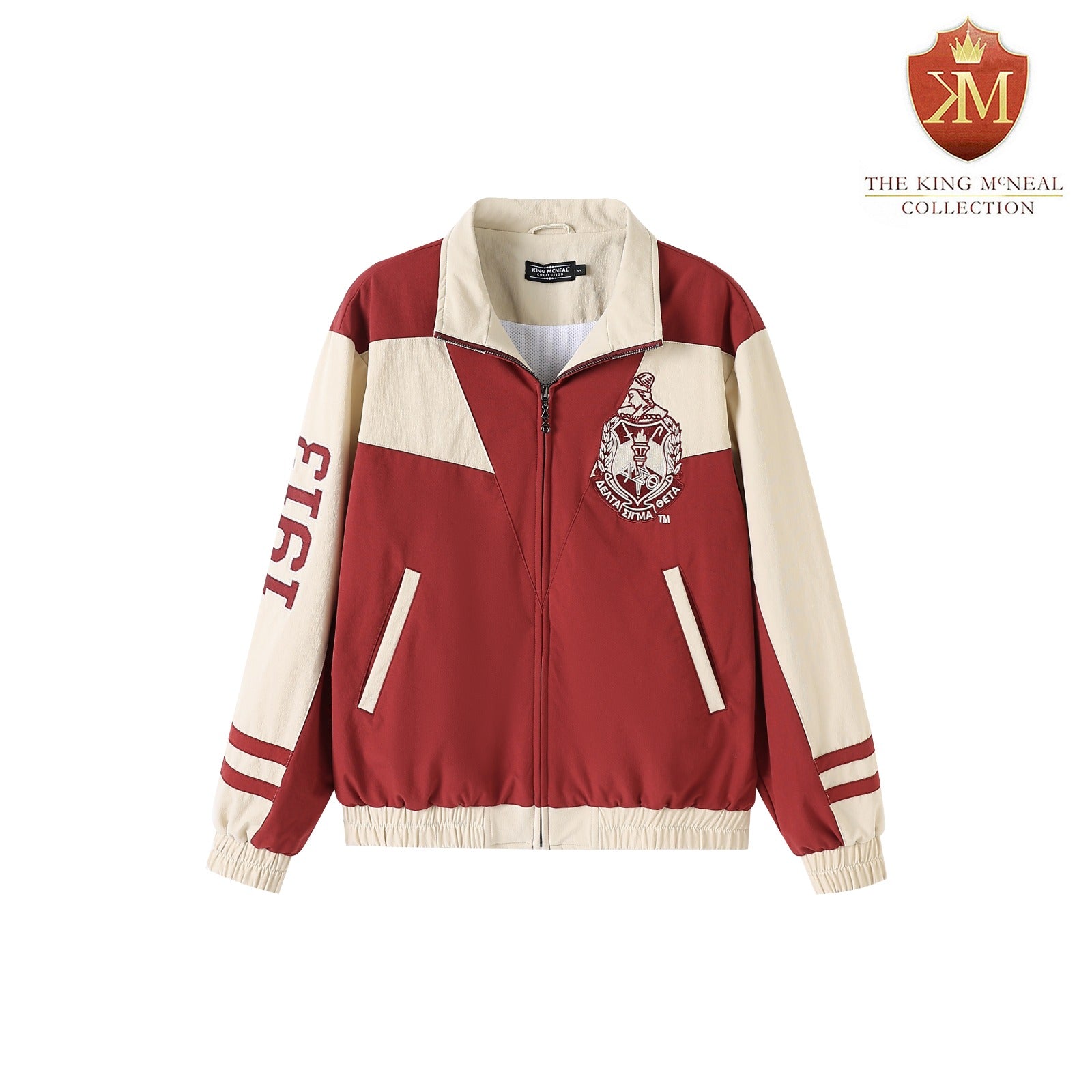 Delta Crimson Full Zip Windbreaker Tech Jacket (Unisex)
