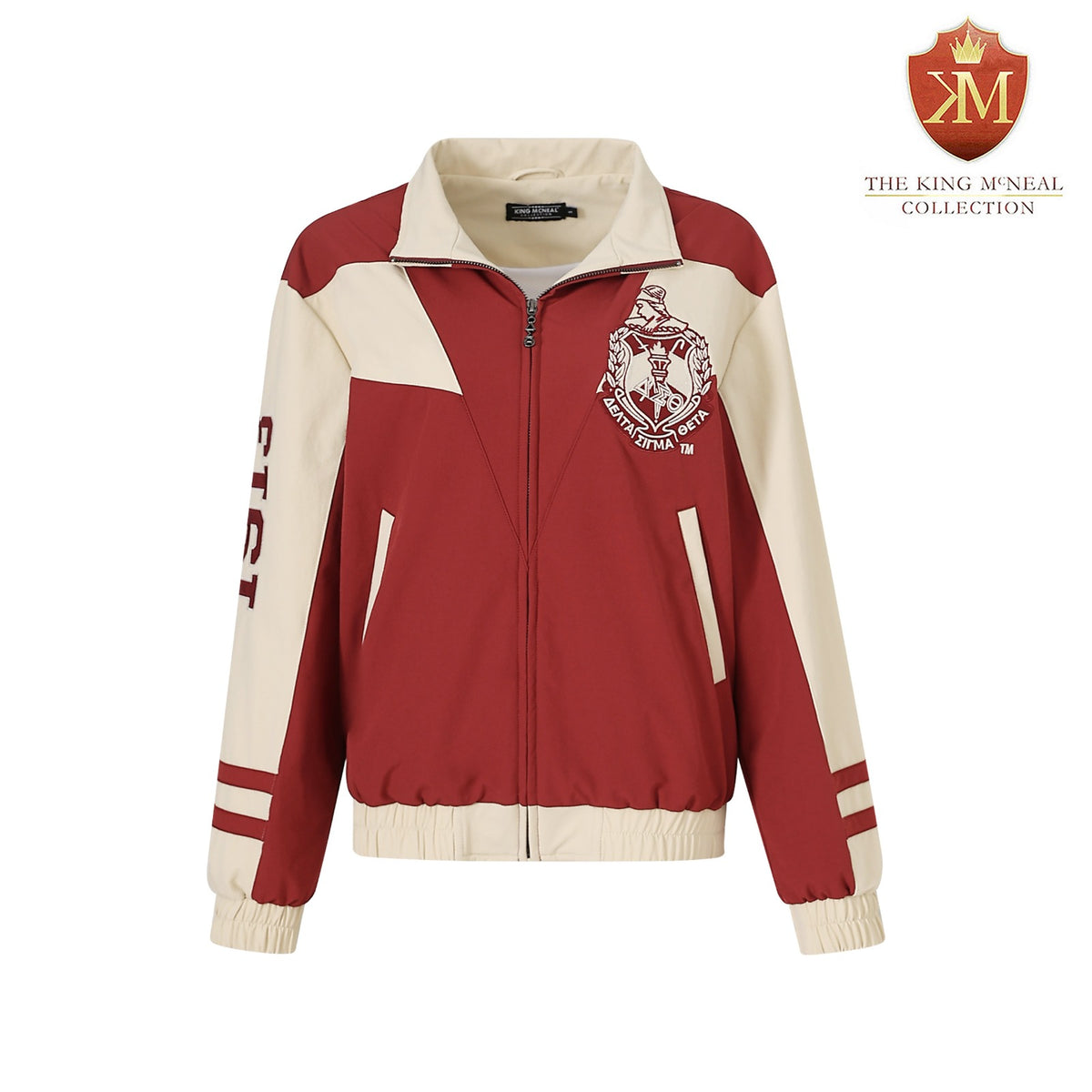 Delta Crimson Full Zip Windbreaker Tech Jacket (Unisex)
