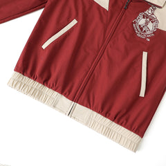 Delta Crimson Full Zip Windbreaker Tech Jacket (Unisex)