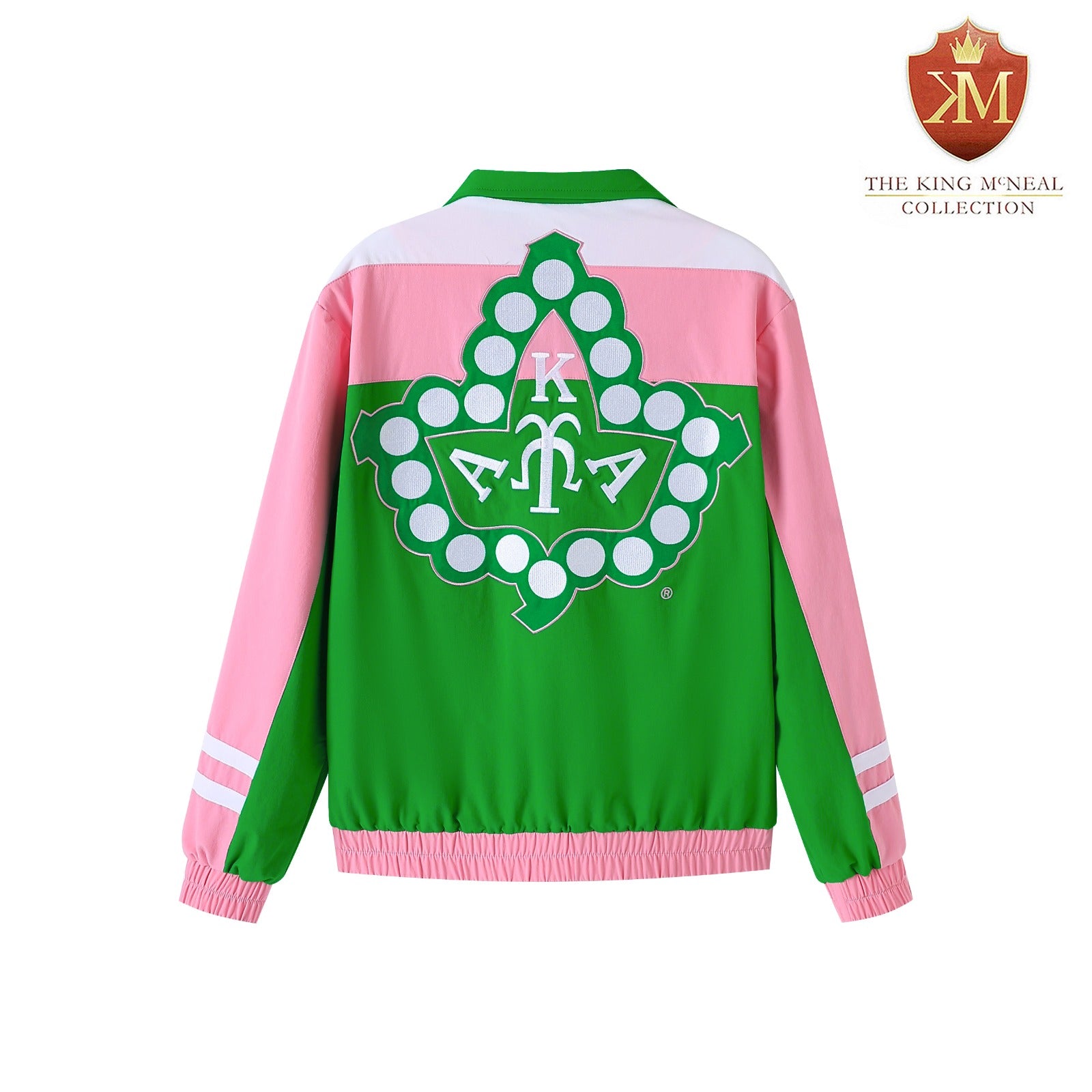 AKA Green Full Zip Windbreaker Tech Jacket (Unisex)