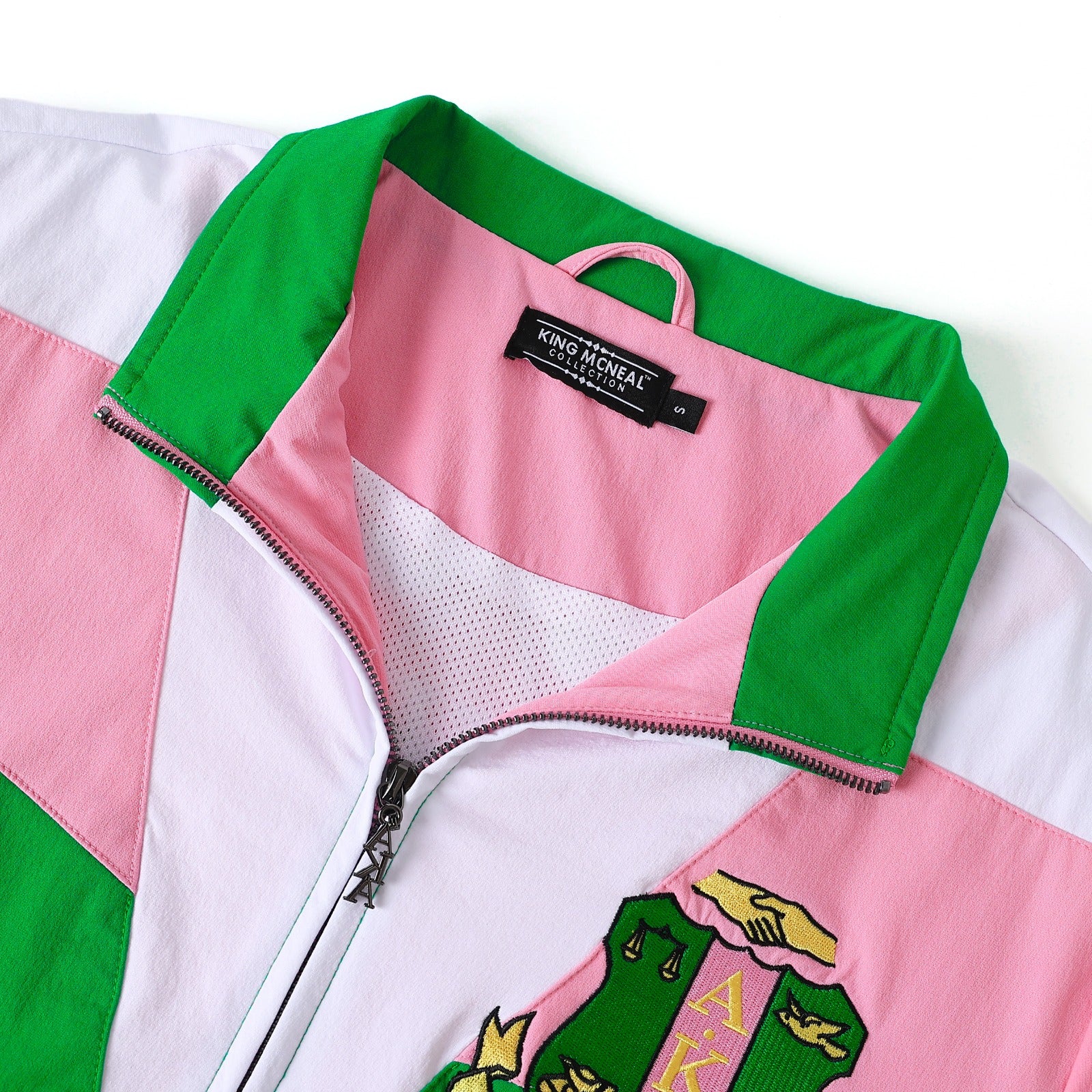 AKA Green Full Zip Windbreaker Tech Jacket (Unisex)