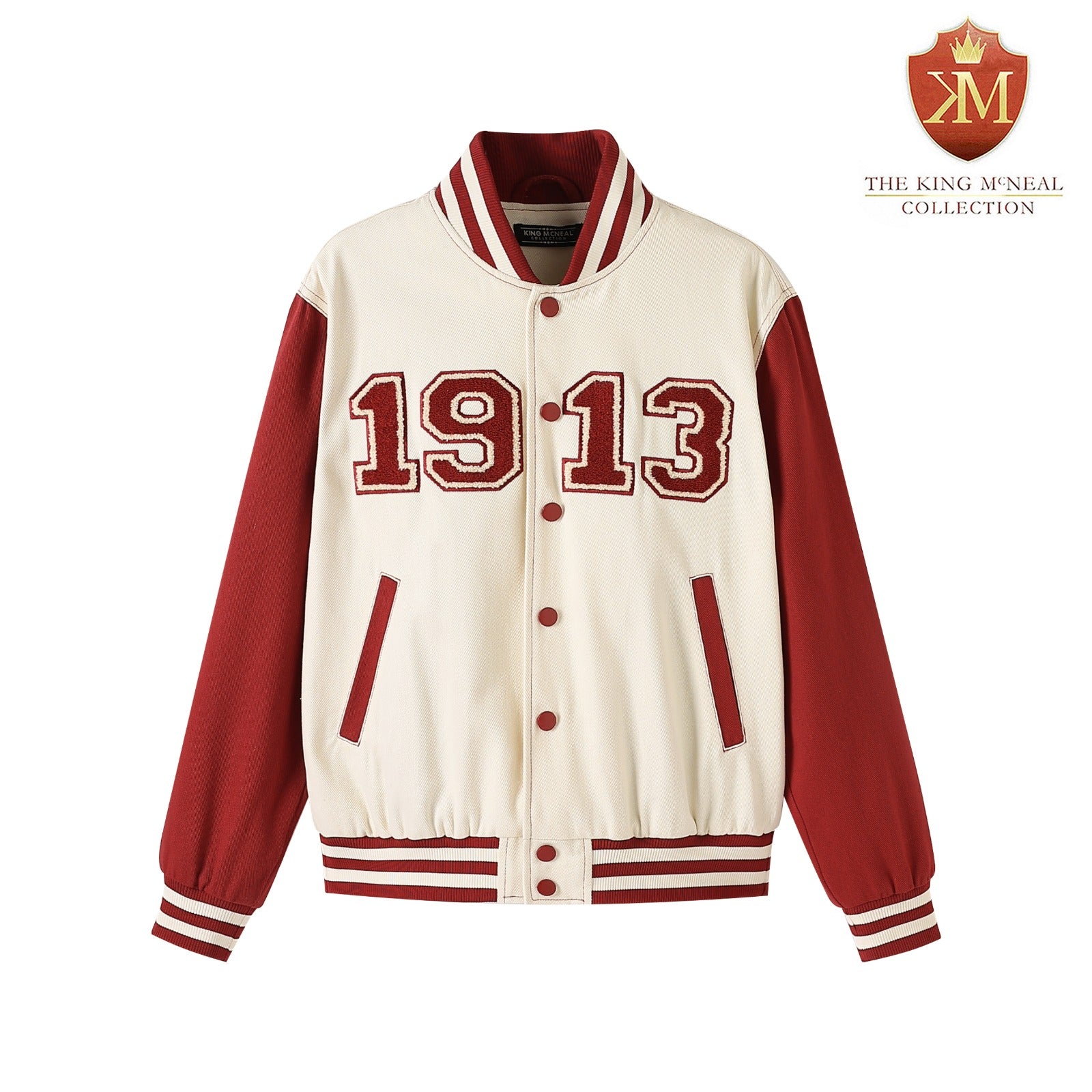 Delta cream 1913 Denim Bomber Jacket (Unisex)