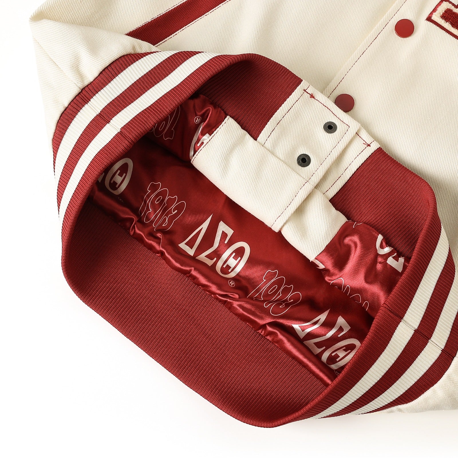 Delta cream 1913 Denim Bomber Jacket (Unisex)