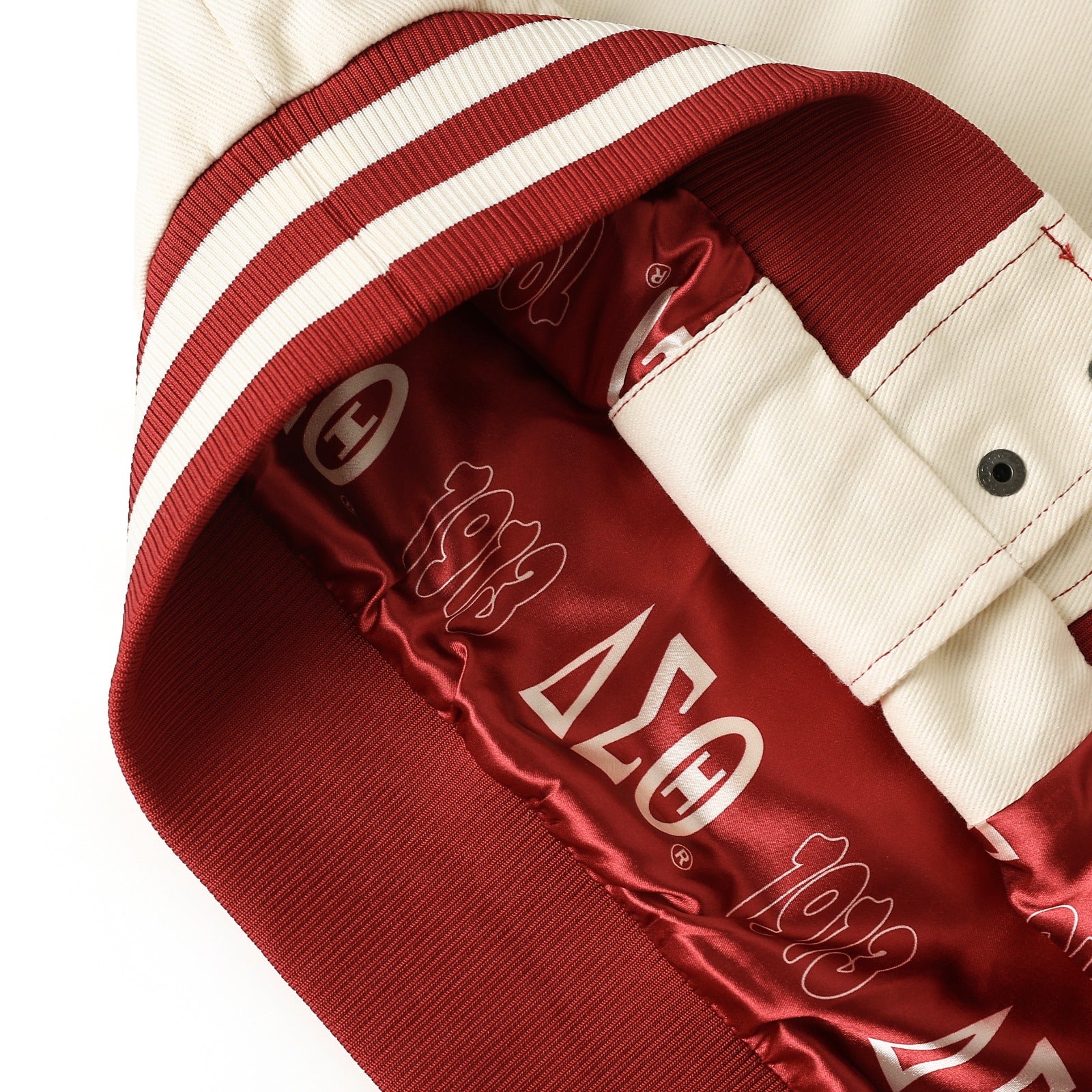 Delta cream 1913 Denim Bomber Jacket (Unisex)