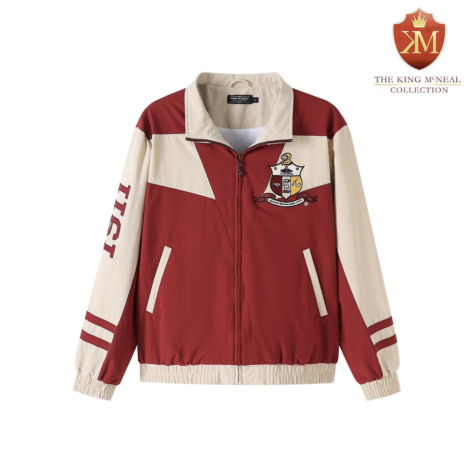 Kappa Crimson Full Zip Windbreaker Tech Jacket