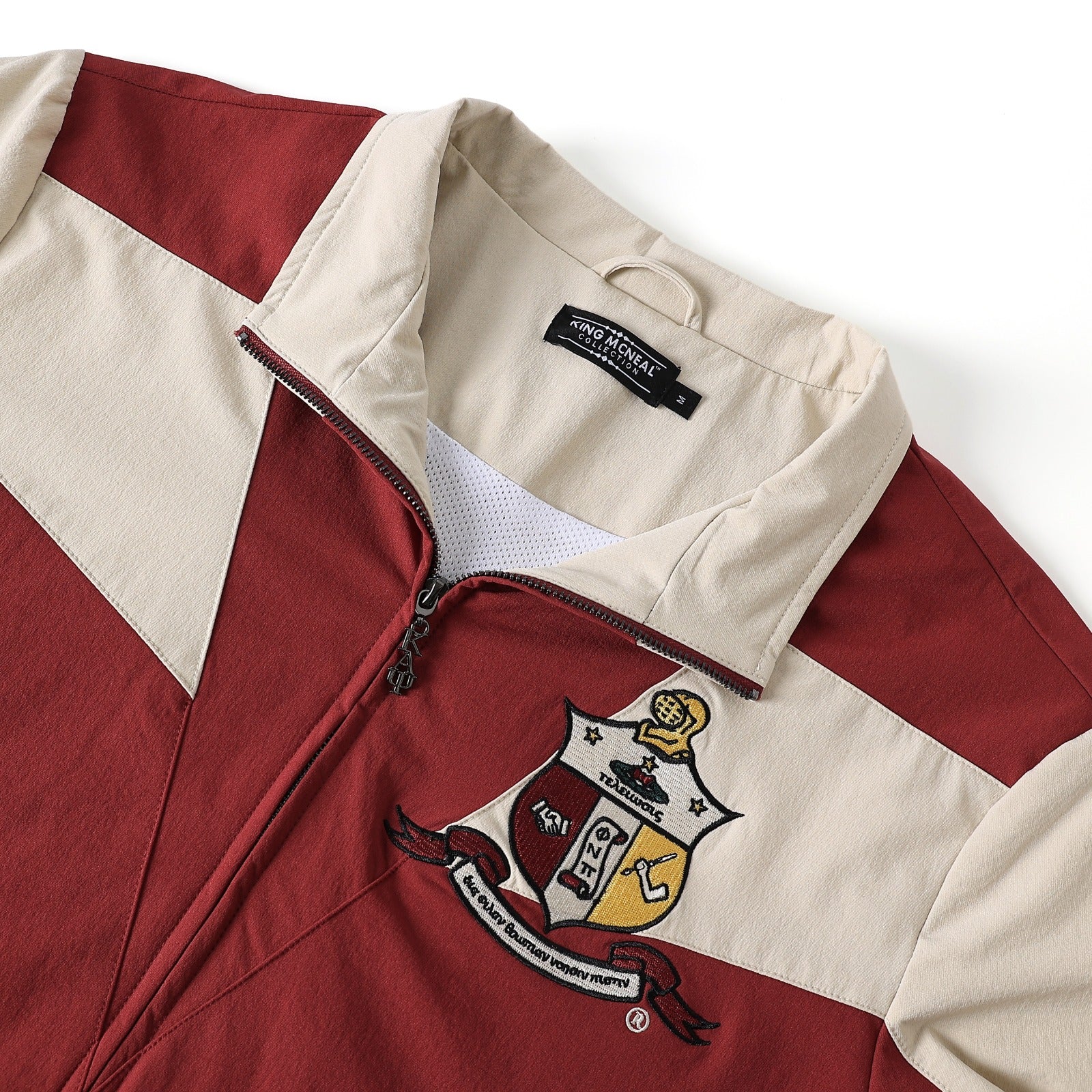Kappa Crimson Full Zip Windbreaker Tech Jacket