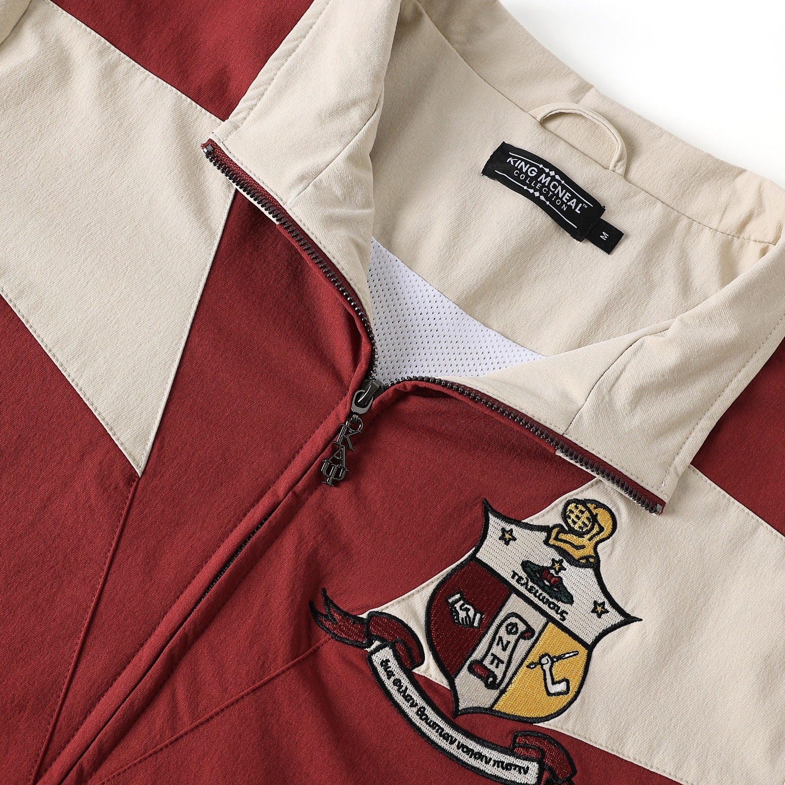 Kappa Crimson Full Zip Windbreaker Tech Jacket