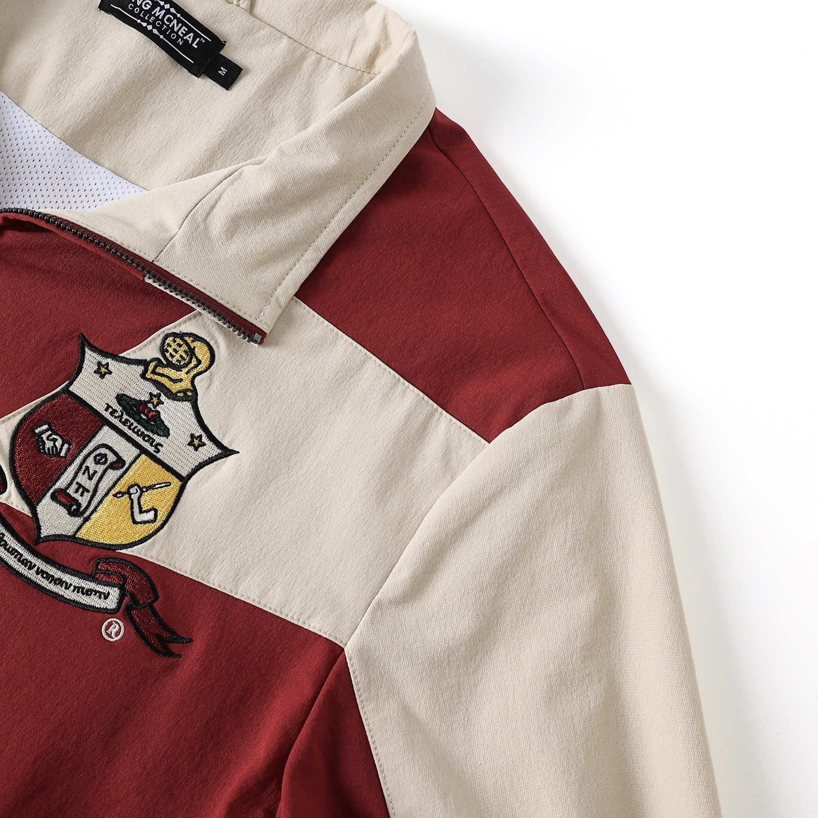 Kappa Crimson Full Zip Windbreaker Tech Jacket