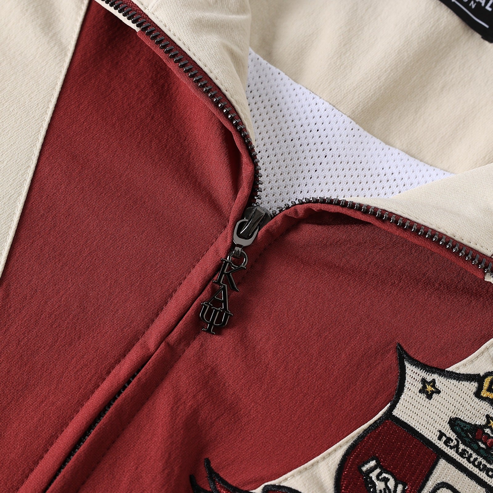 Kappa Crimson Full Zip Windbreaker Tech Jacket