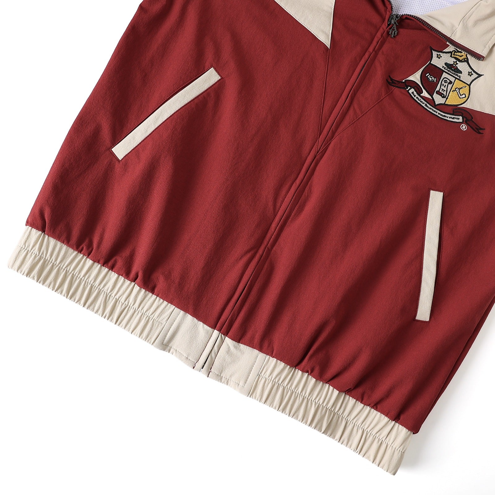 Kappa Crimson Full Zip Windbreaker Tech Jacket