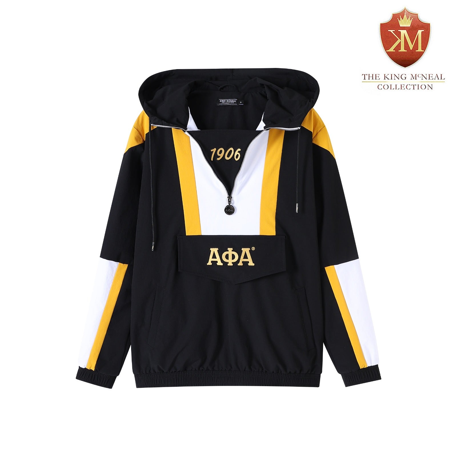 Alpha Black Windbreaker Tech Pullover