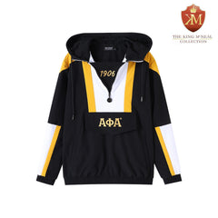 Alpha Black Windbreaker Tech Pullover