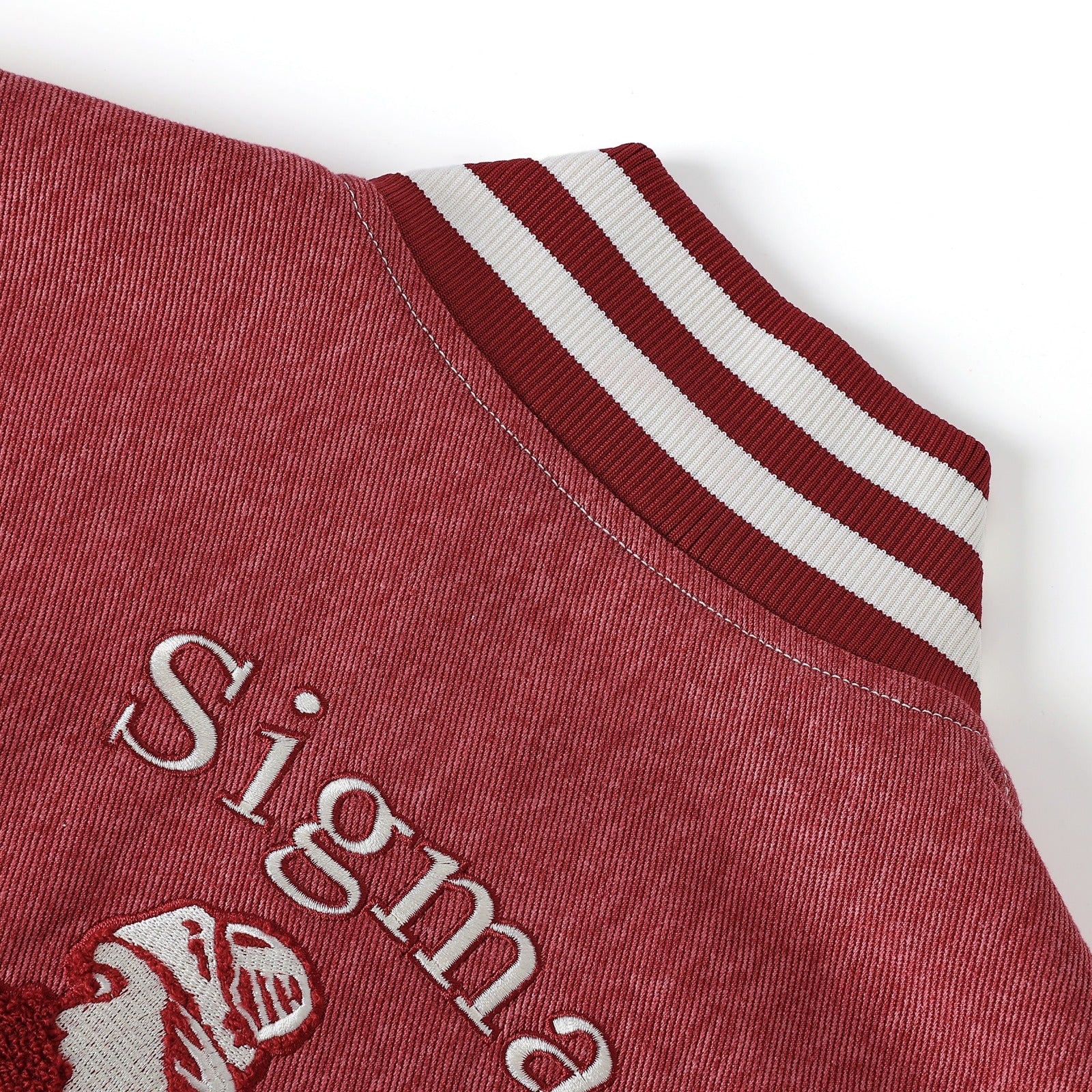 Delta Crimson 1913 Denim Bomber Jacket (Unisex)