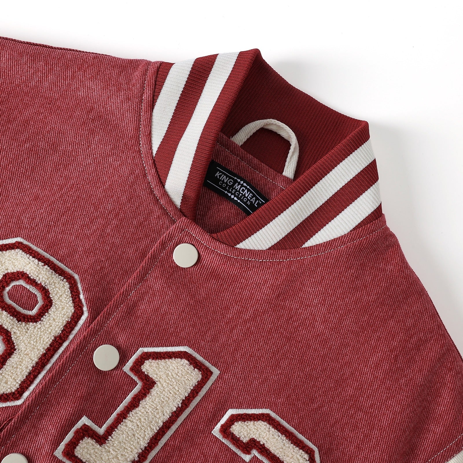 Delta Crimson 1913 Denim Bomber Jacket (Unisex)