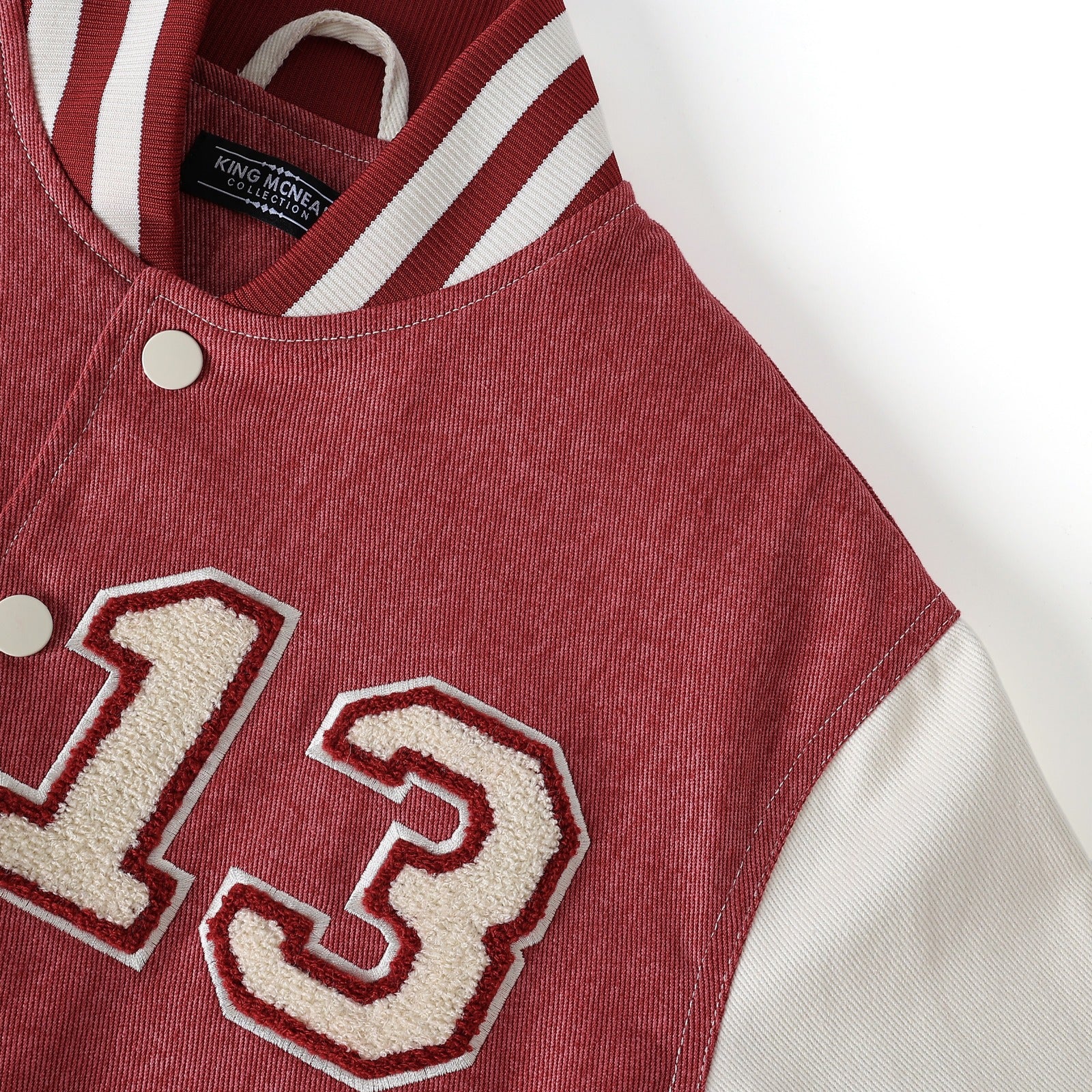 Delta Crimson 1913 Denim Bomber Jacket (Unisex)