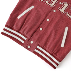 Delta Crimson 1913 Denim Bomber Jacket (Unisex)