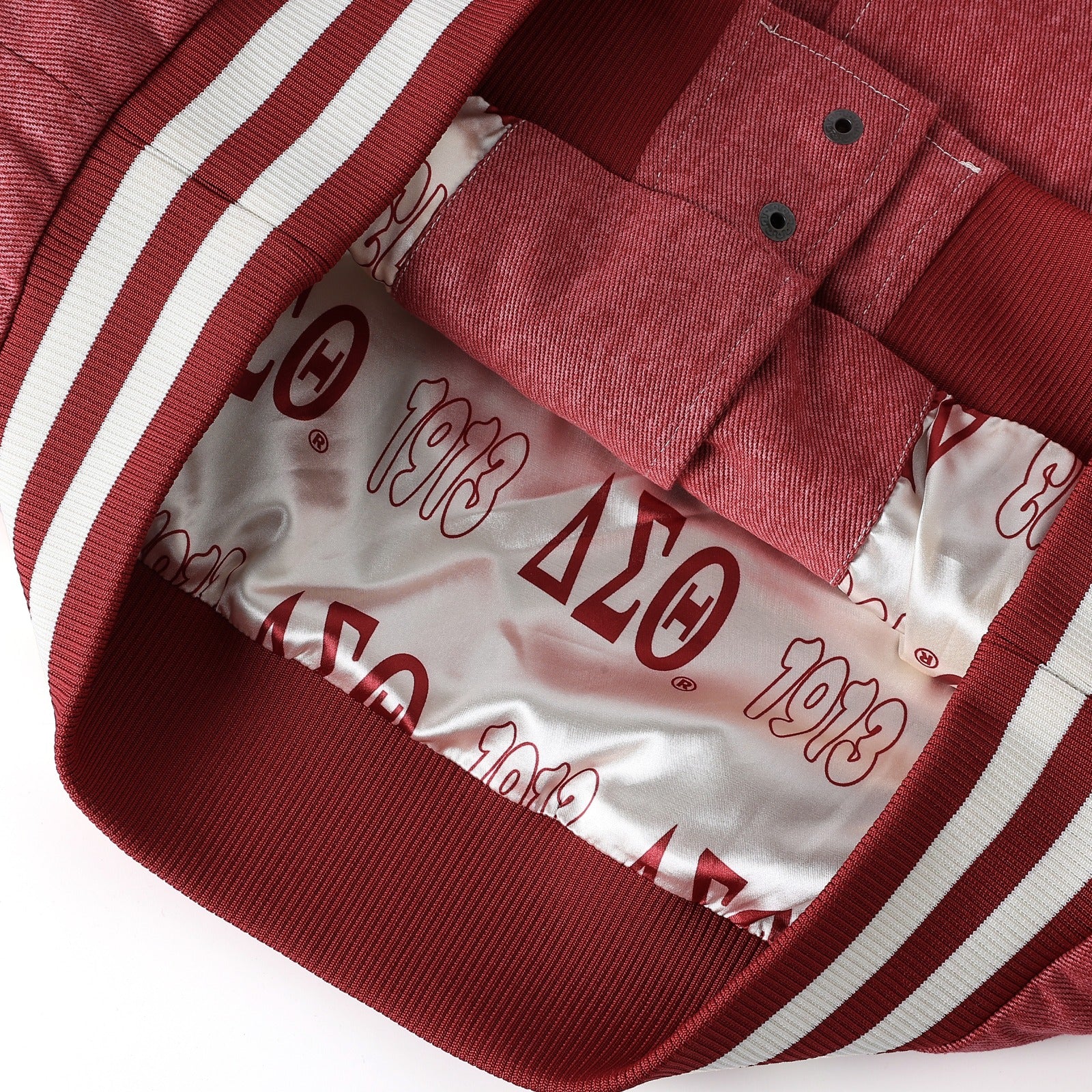 Delta Crimson 1913 Denim Bomber Jacket (Unisex)