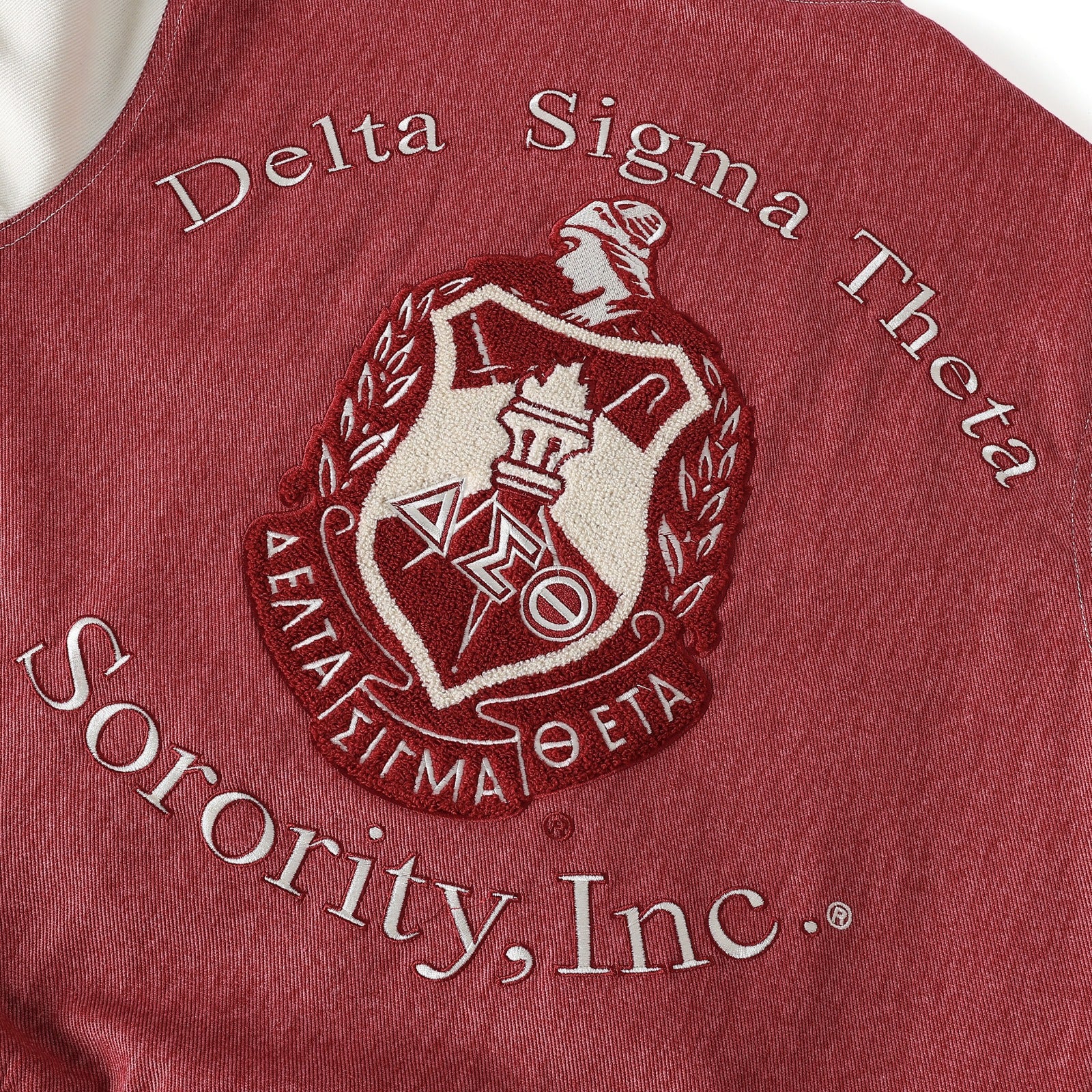 Delta Crimson 1913 Denim Bomber Jacket (Unisex)