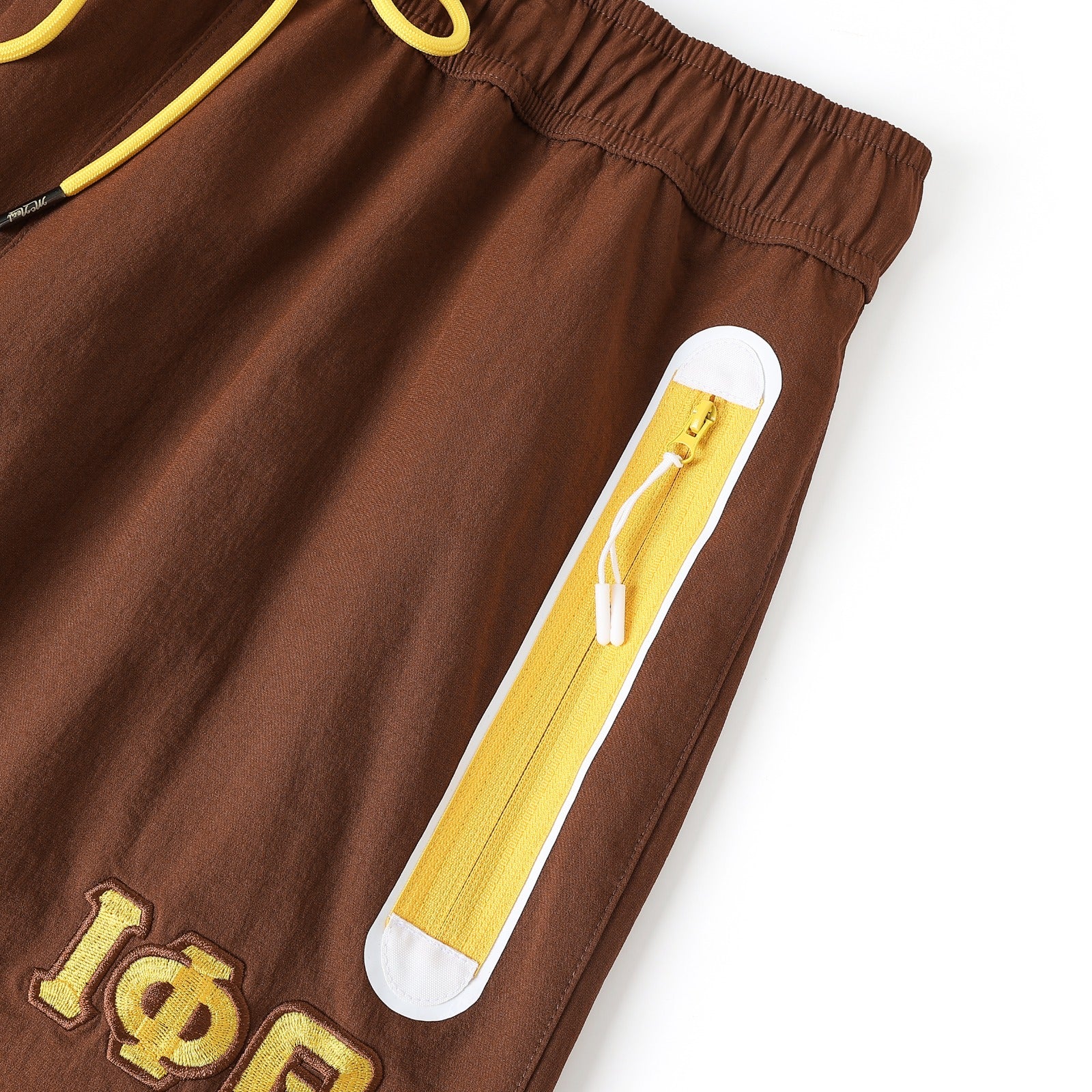 Iota Brown Windbreaker Tech Pants