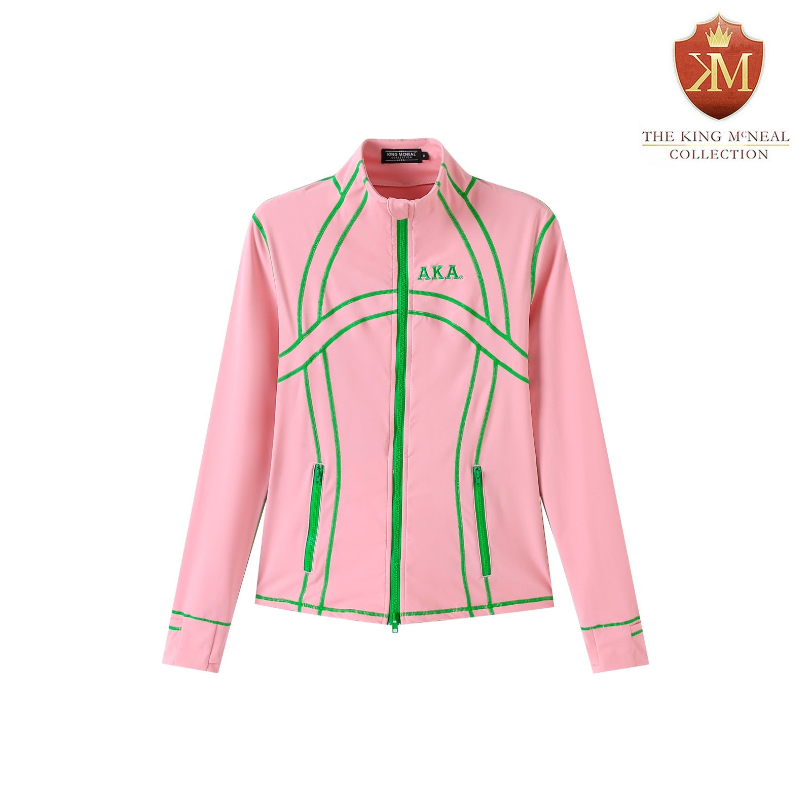AKA Pink Full Zip Yoga Jacket