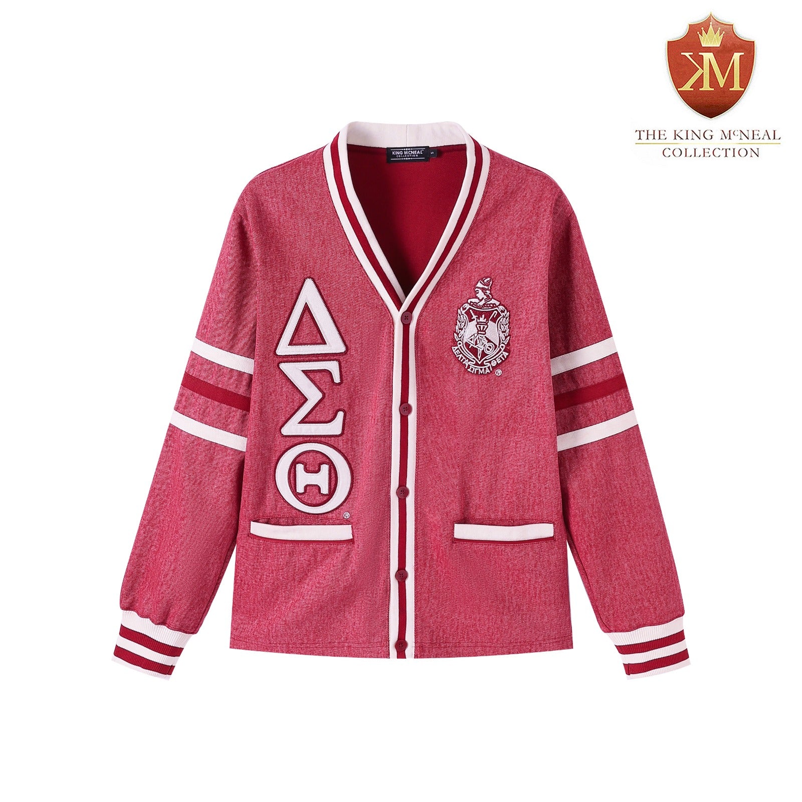Delta Crimson Denim Cardigan Unisex Fit