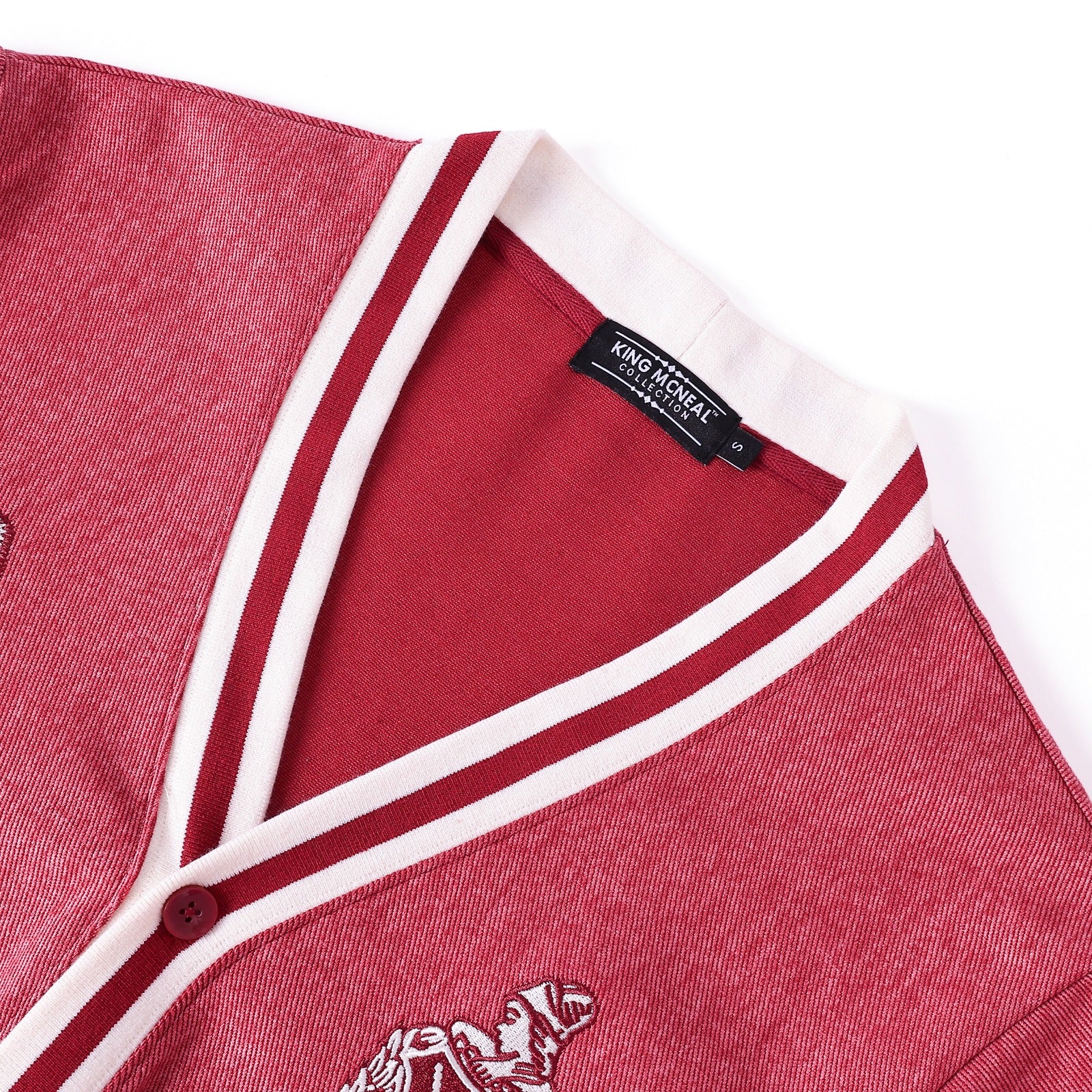 Delta Crimson Denim Cardigan Unisex Fit