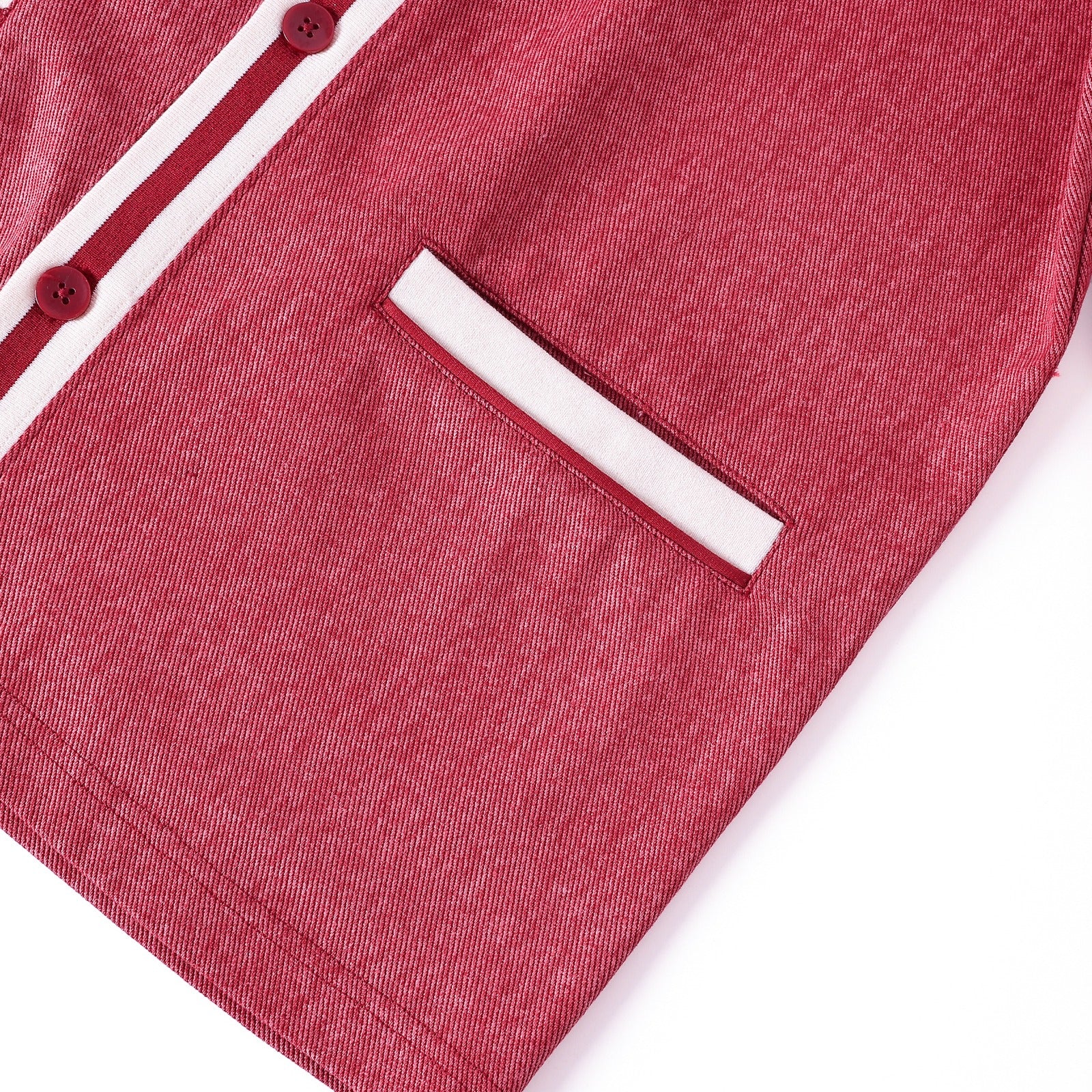 Delta Crimson Denim Cardigan Unisex Fit