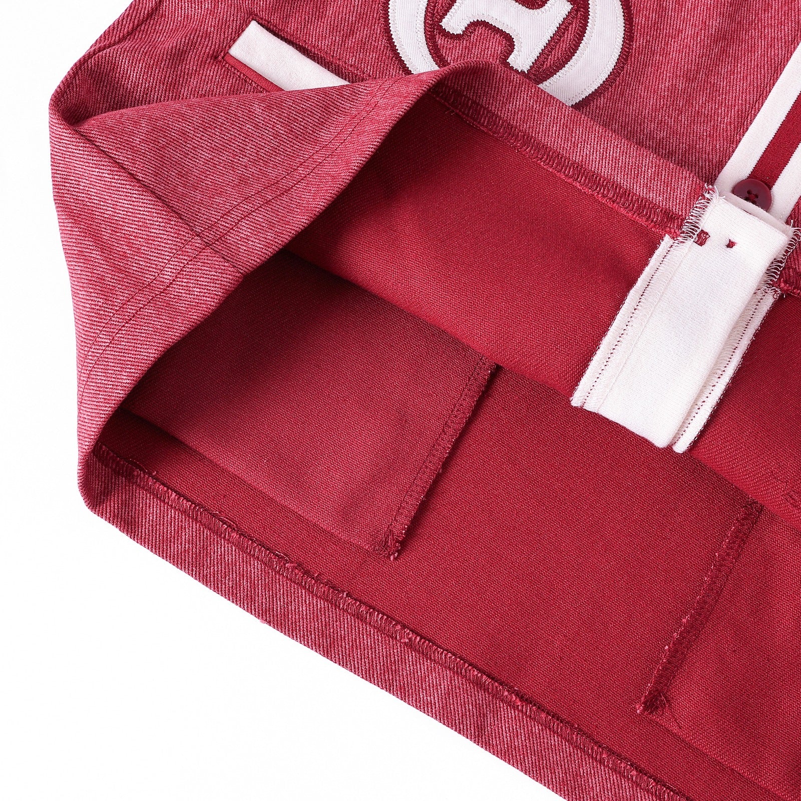Delta Crimson Denim Cardigan Unisex Fit