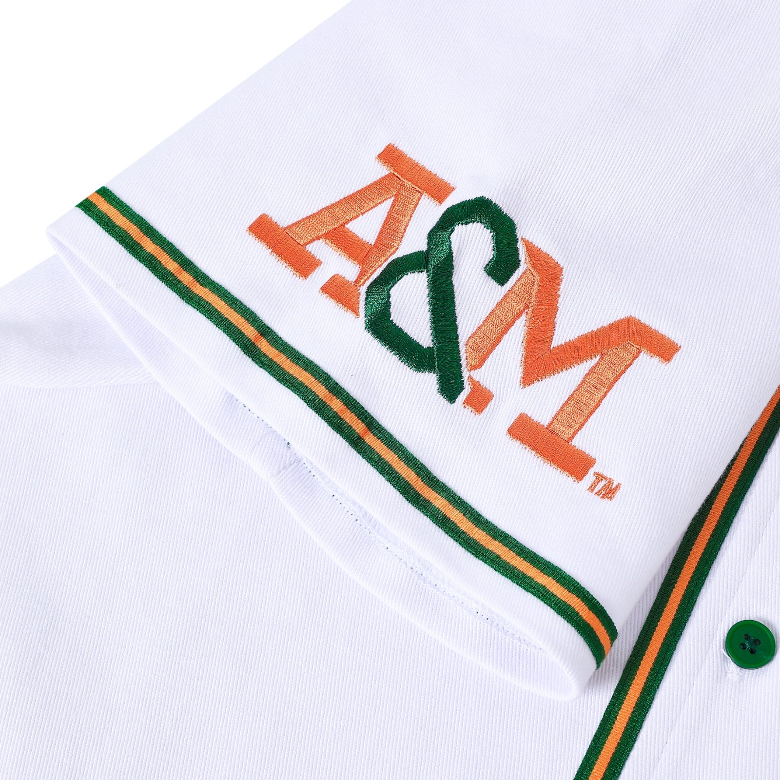 FAMU Rattlers White Button Up Baseball Jersey (Unisex)
