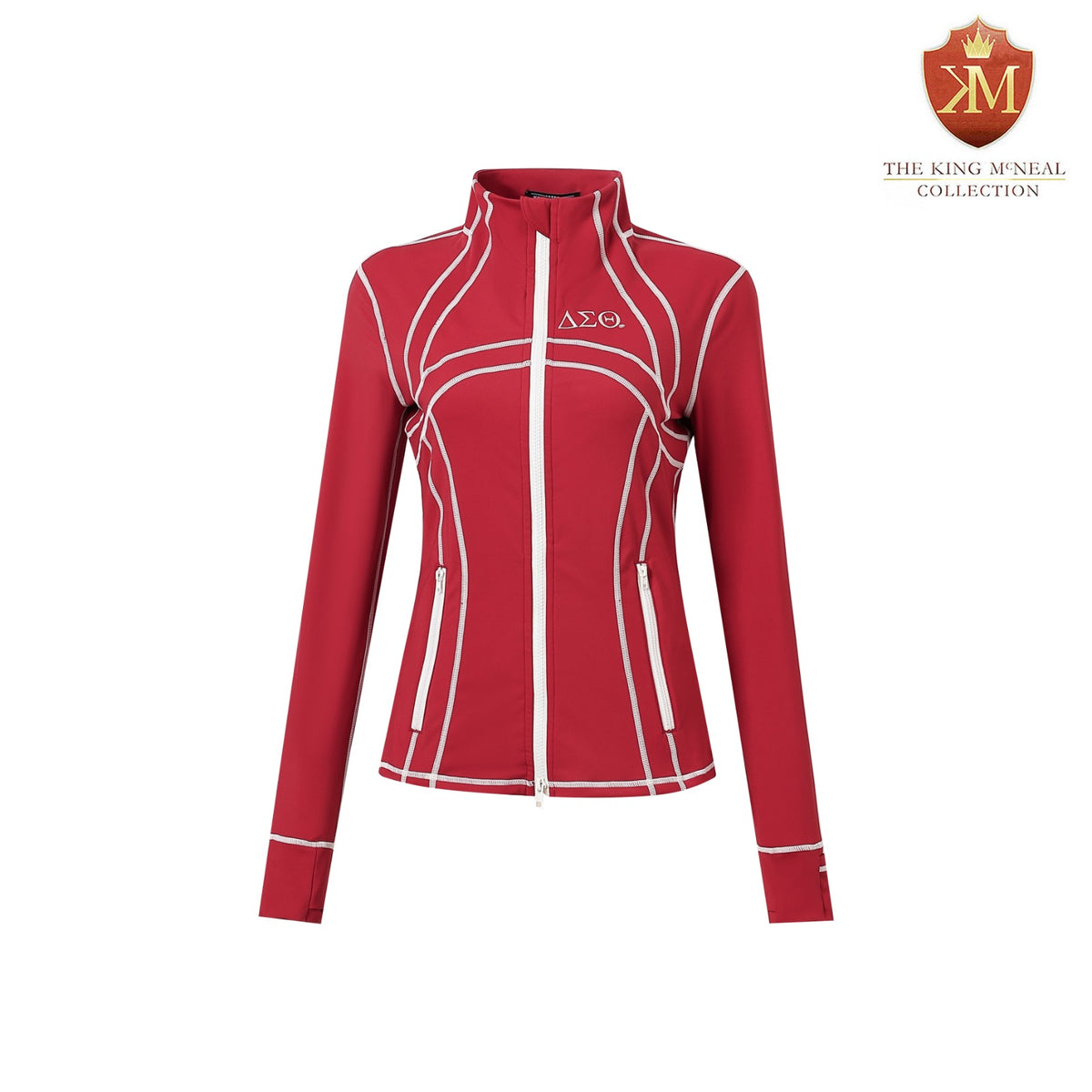 Delta Crimson Full Zip Yoga Jacket