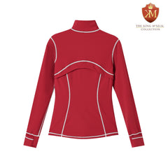 Delta Crimson Full Zip Yoga Jacket