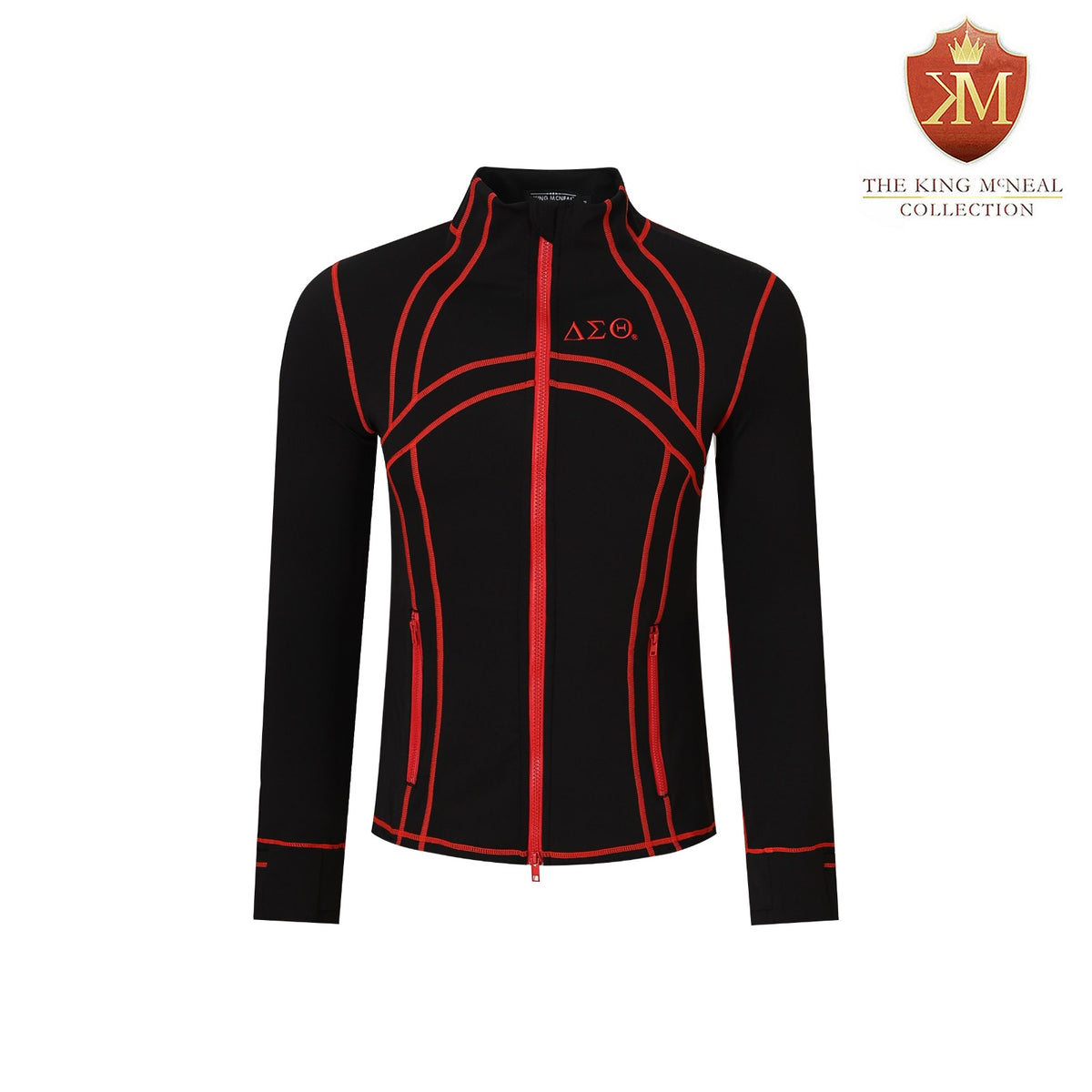 Delta Black Full Zip Yoga Jacket