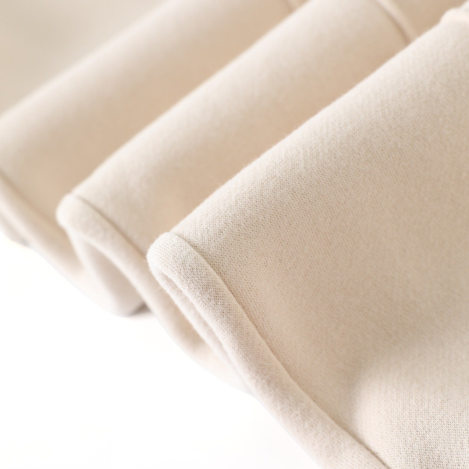 Neutral & Purple Pleated Fleece Pants