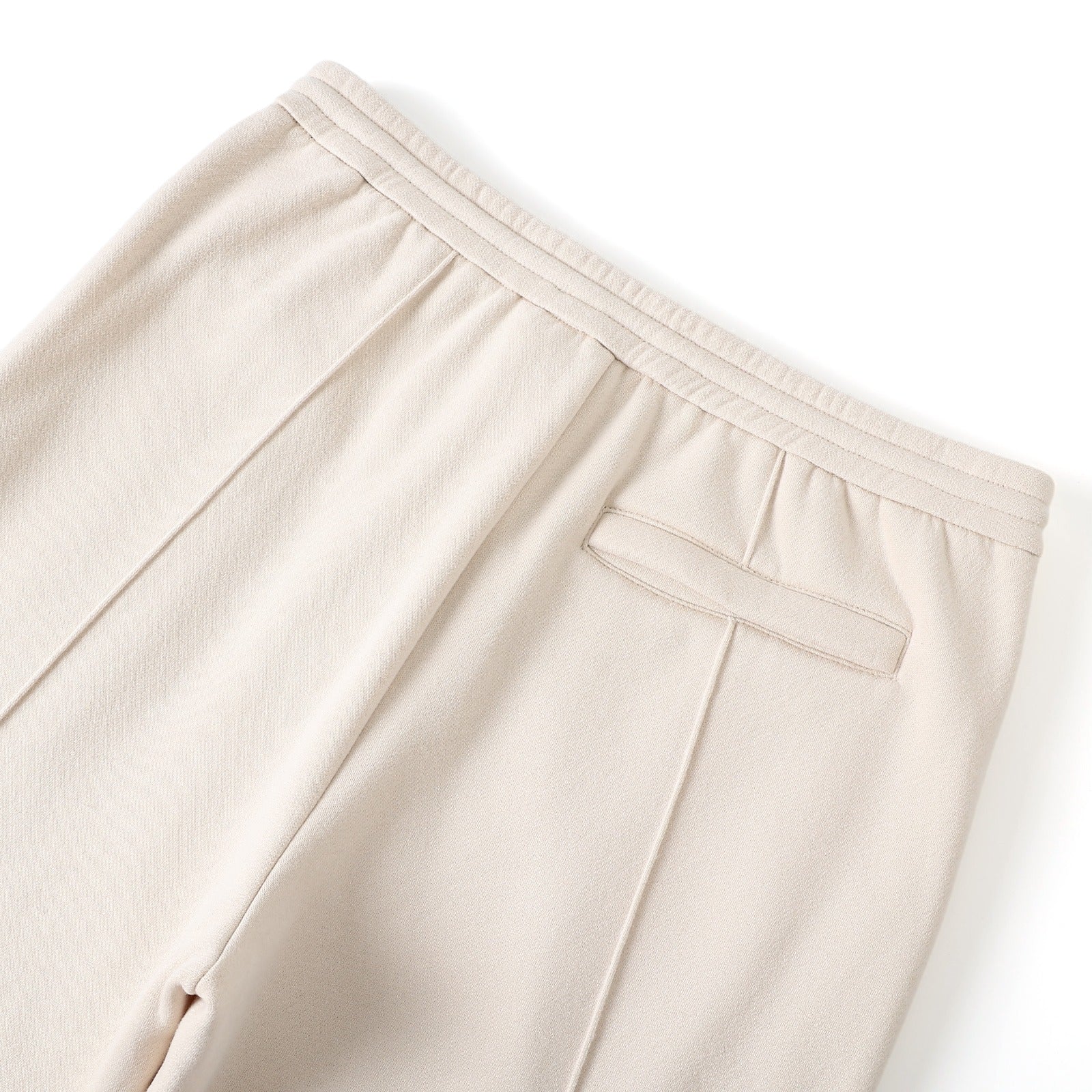 Neutral & Purple Pleated Fleece Pants