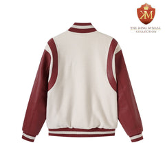 Kappa Alpha Psi Neutral Wool And Leather Letterman Jacket