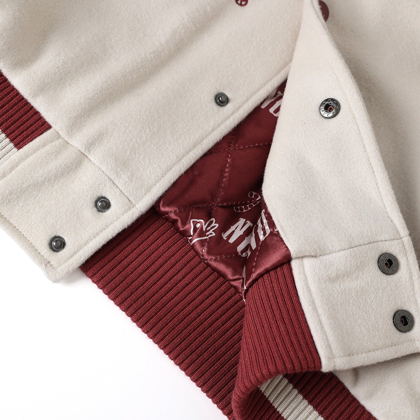Kappa Alpha Psi Neutral Wool And Leather Letterman Jacket
