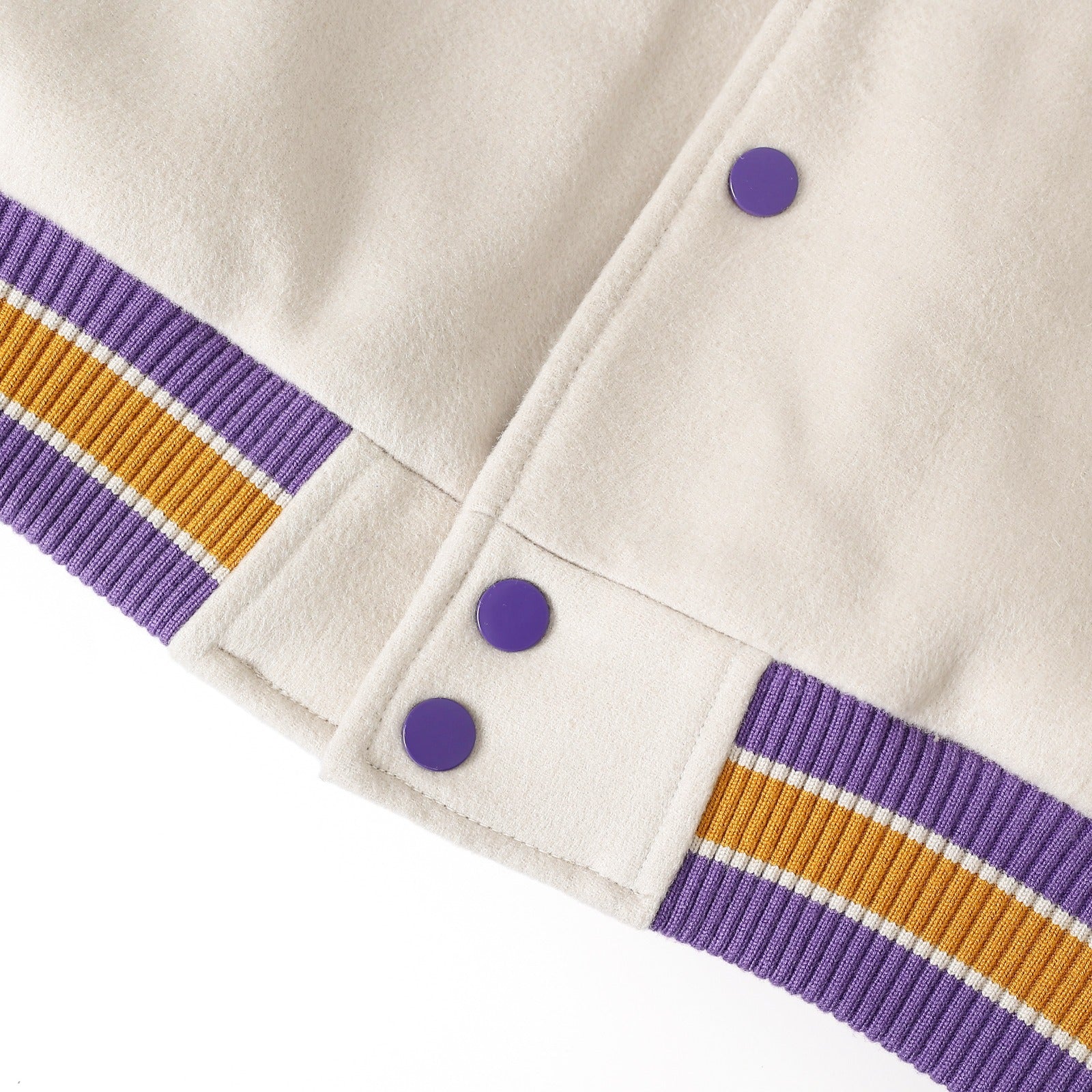 Omega Psi Phi Neutral Wool And Leather Letterman Jacket